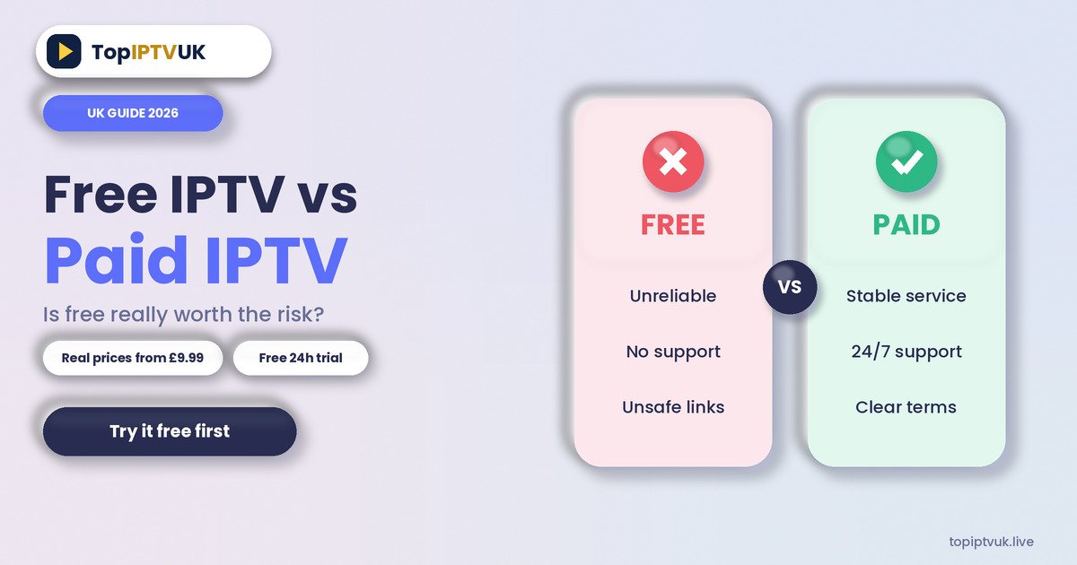 Free IPTV vs paid IPTV UK: is free worth the risk
