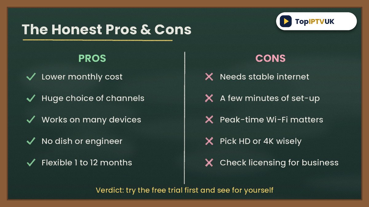 IPTV pros and cons for UK viewers