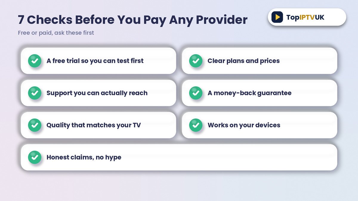 7 checks before you pay an IPTV provider